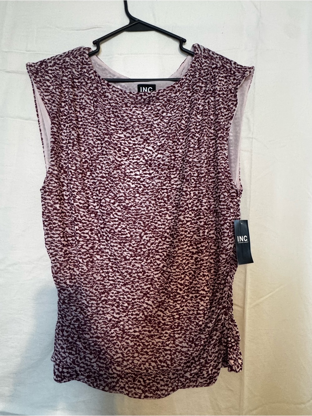 INC International Concepts Mauve Pink Printed Sleeveless Top NWT